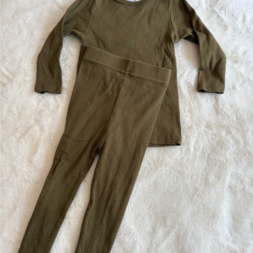 Kids Olive Green Matching Set